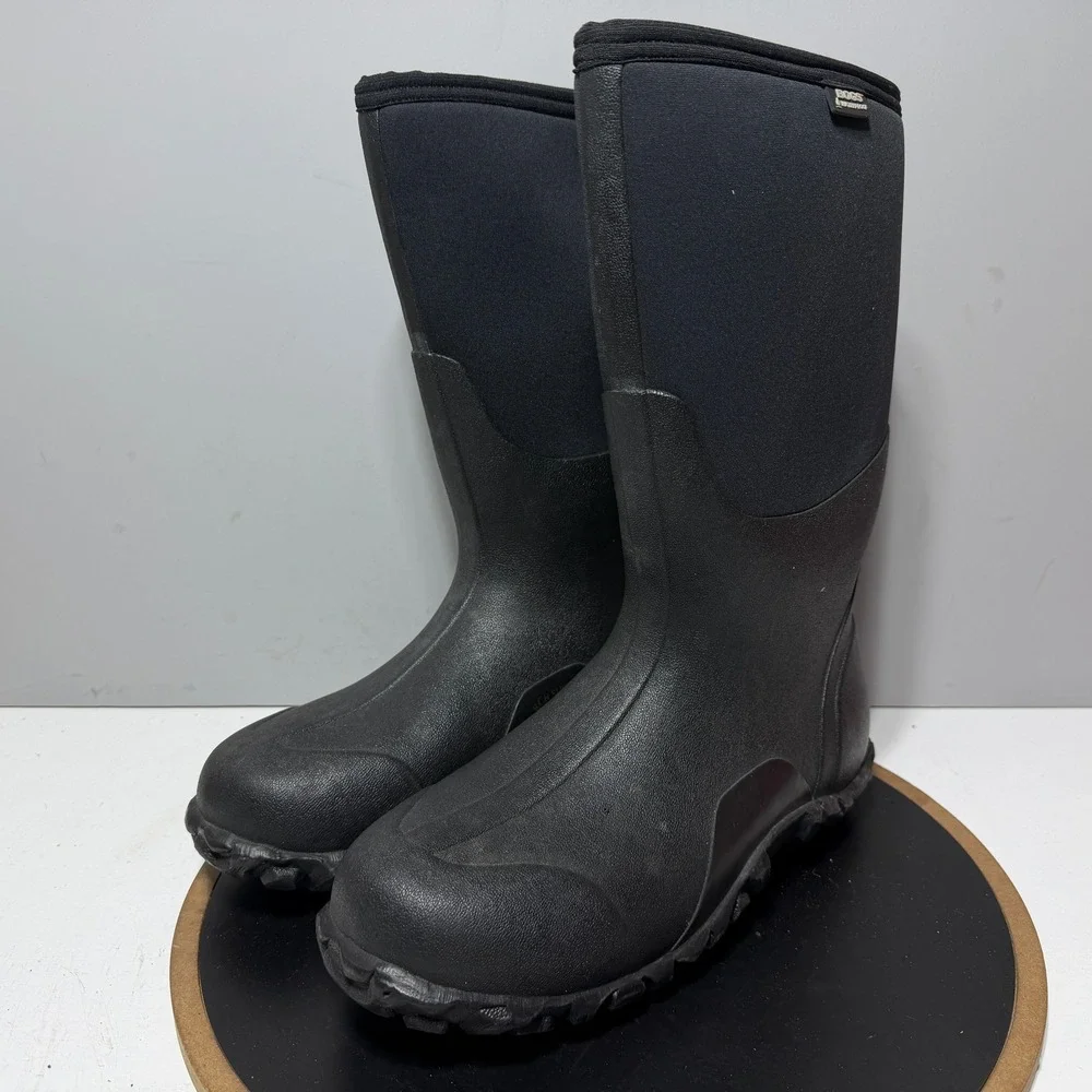 Bogs Classic High Boots Men Size 13 Neotech Insulated Black Rubber Winter